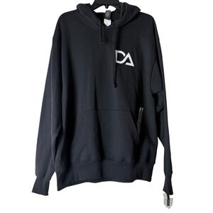 Optima‎ DJ Graphic Hoodie Mens Large Black Pullover Streetwear 38103 NWT